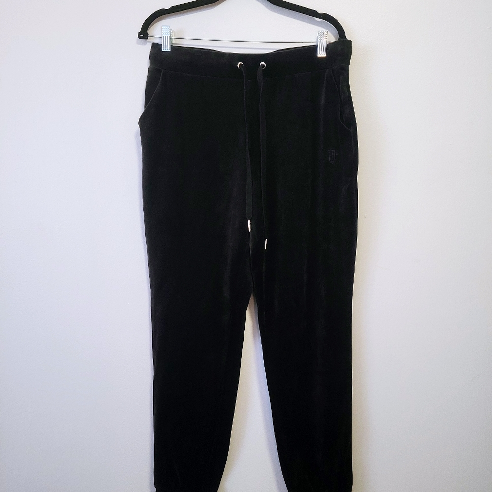 Auth Juicy Couture velour jogger track pants, sz L